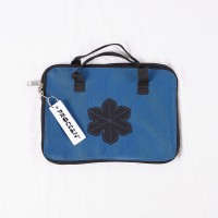 iPad Case Blue - Black with Black flower