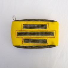 Mask Bag Yellow with Black Pattern Stripes