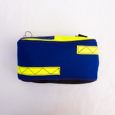 Mask Bag Blue with Neon Yellow Stripes