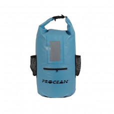 Drybag 30 liters with 3 pockets light blue