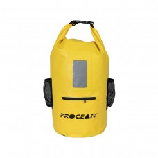 Drybag 30 liters with 3 pockets yellow