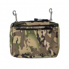 Sidemount storage pocket with ss snap haken camouflage
