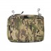 Sidemount storage pocket with ss snap haken camouflage