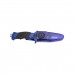 Dive knife with plastic holder blue
