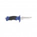 Dive knife with plastic holder blue