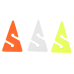 Line marker driehoek neon oranje