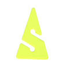 Line markers triangle neon yellow