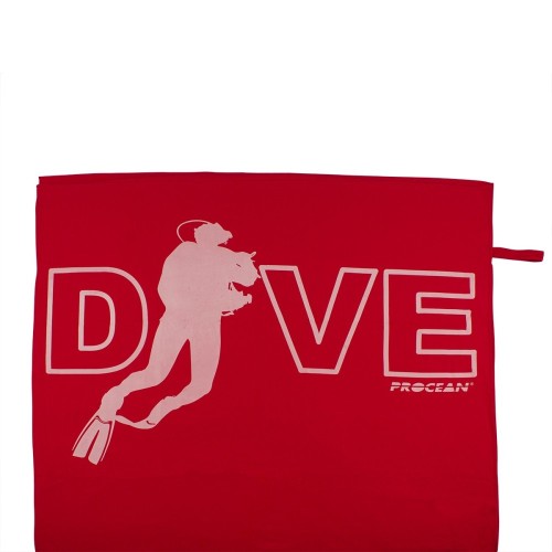 Microvezel strandhanddoek Dive - rood