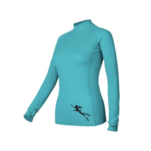 Lycra lady diver longsleeve - zeegroen