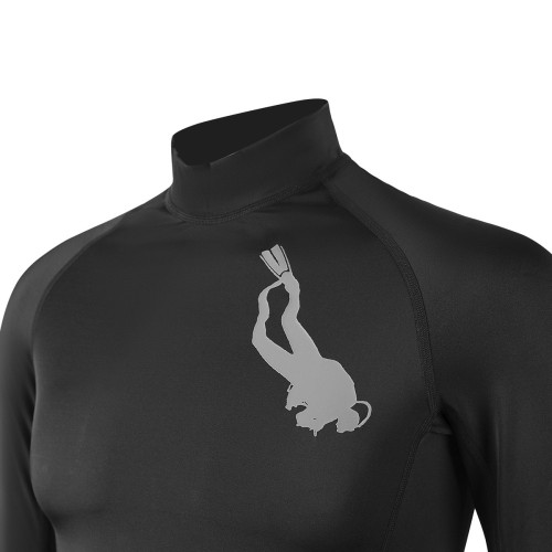 Lycra heren diver longsleeve - zwart