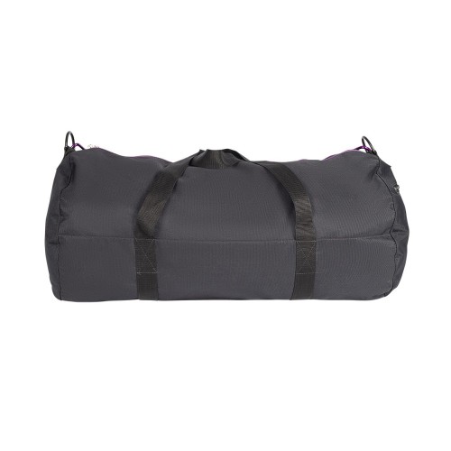 Weekend tas - Zwart/Paarse gestreepte medium tas