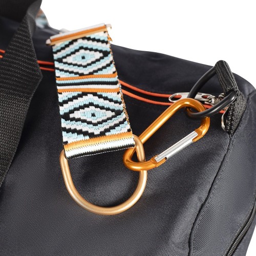 Weekend tas - Blauw/Wit/Zwart schouderband