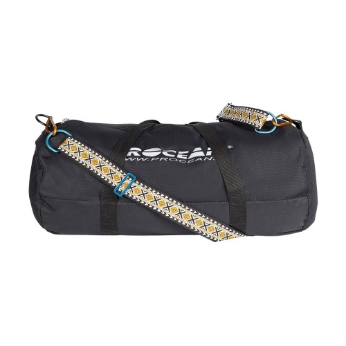 Weekend tas - Geel/Zwart/Witte ruit schouderband
