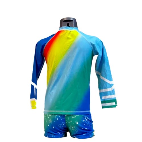 Zwemshort &amp; Badmuts kinderen - blauw/geel/oranje