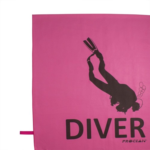 Microvezel strandhanddoek Diver - roze