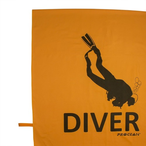 Microvezel strandhanddoek Diver - oranje