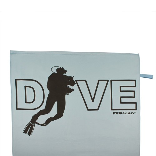 Microvezel strandhanddoek Dive - licht blauw