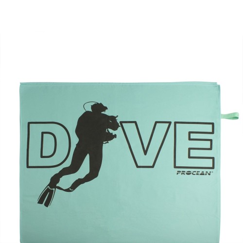 Microvezel strandhanddoek Dive - zeegroen