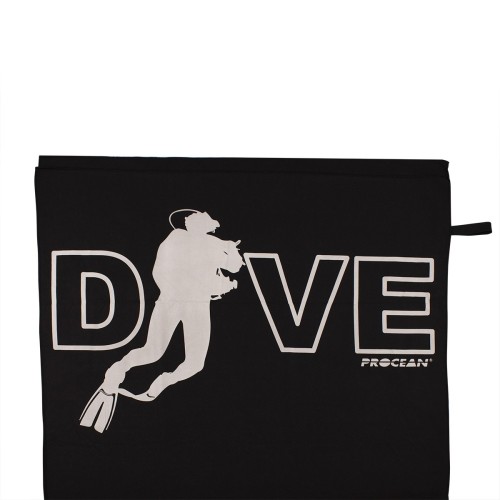 Microvezel strandhanddoek Dive - zwart