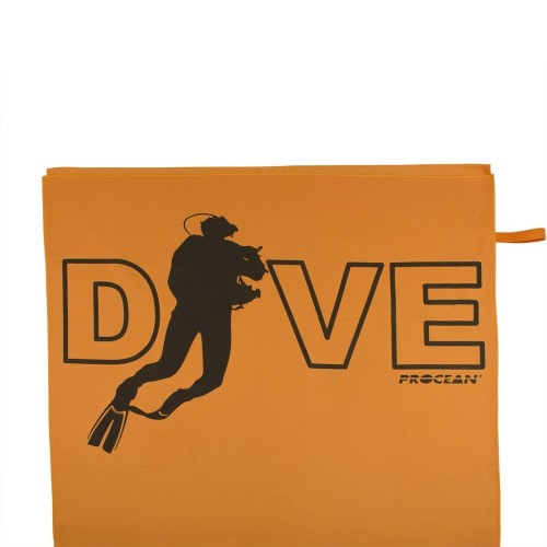 Microvezel strandhanddoek Dive - oranje